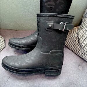 Hunter cheetah print rain boots